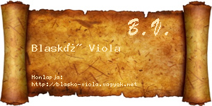 Blaskó Viola névjegykártya